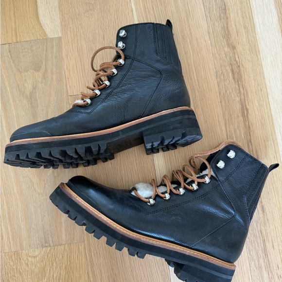 Izzie lug sole in black leather - Picture 5 of 6